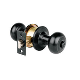 Cerradura pomo, negro, oval, reámara